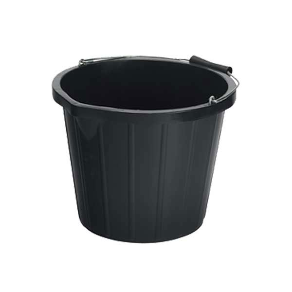 15 Litre Industrial Black Bucket